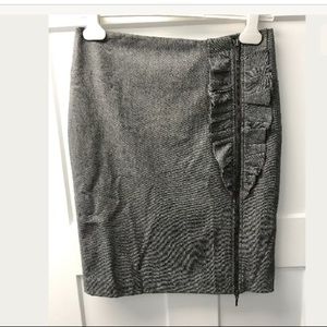 Banana Republic Pencil Skirt Ruffle Front Zipper 4